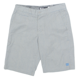 DC APPAREL DIVISION Mens Chino Shorts Grey Pinstripe M W30