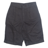 BENETTON Mens Workwear Shorts Black S W28
