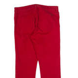 LAUREN RALPH LAUREN Womens Trousers Red Slim Tapered W32 L26