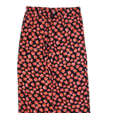 GANNI Floral Womens Trousers Black Relaxed Straight W30 L28