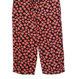 GANNI Floral Womens Trousers Black Relaxed Straight W30 L28