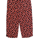 GANNI Floral Womens Trousers Black Relaxed Straight W30 L28