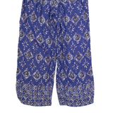 FAT FACE Belted Womens Trousers Blue Relaxed Straight W26 L23