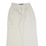 HOLLISTER High Rise Womens Trousers Cream Relaxed Wide-Leg W26 L28