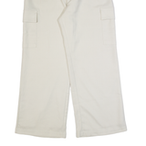 HOLLISTER High Rise Womens Trousers Cream Relaxed Wide-Leg W26 L28