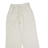 HOLLISTER High Rise Womens Trousers Cream Relaxed Wide-Leg W26 L28