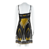 TED BAKER Womens Mini Dress Black Silk Striped Sleeveless Short S