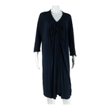 LANVIN Womens Shift Dress Blue Long Sleeve Knee Length XL