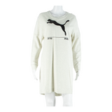 PUMA Womens Jumper Dress Cream Long Sleeve Knee Length S