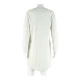 PUMA Womens Jumper Dress Cream Long Sleeve Knee Length S