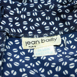 JEAN BAILEY Womens Pencil Dress Blue Spotted Short Sleeve Knee Length S