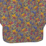 Womens Printed Blouse Brown Long Sleeve Crazy Pattern L