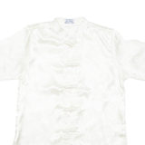 Womens Printed Blouse White Silk Floral S