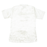 Womens Printed Blouse White Silk Floral S