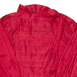 Womens Blouse Red V-Neck Long Sleeve L