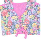 Womens Printed Corset Pink Sleeveless Floral M