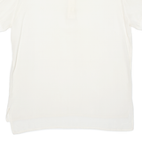 Sheer Womens Polo Shirt Beige Silk L