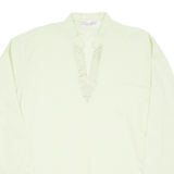 Womens Top Green V-Neck Long Sleeve M