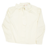 Womens Blouse Cream Long Sleeve L