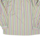 Womens Printed Top Green Long Sleeve Striped L