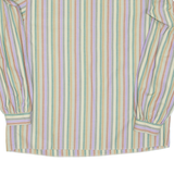 Womens Printed Top Green Long Sleeve Striped L