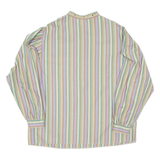 Womens Printed Top Green Long Sleeve Striped L