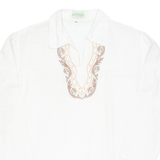 Womens Top Beige V-Neck Long Sleeve M