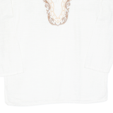 Womens Top Beige V-Neck Long Sleeve M