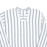 Womens Printed Top Grey V-Neck Long Sleeve Striped 2XL