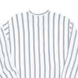 Womens Printed Top Grey V-Neck Long Sleeve Striped 2XL