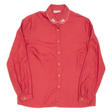 Womens Printed Blouse Red Long Sleeve M