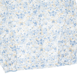 Womens Printed Blouse Blue Long Sleeve Floral UK 18