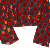 Sheer Womens Cropped Top Red Long Sleeve Spotted M