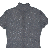 GUESS Sheer Womens Printed Blouse Grey Floral M