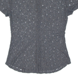 GUESS Sheer Womens Printed Blouse Grey Floral M