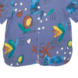 Womens Printed Blouse Blue Crazy Pattern 3XL