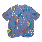 Womens Printed Blouse Blue Crazy Pattern 3XL