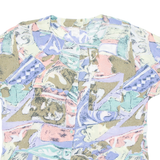 Womens Printed Blouse Blue Viscose Crazy Pattern S
