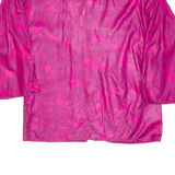 Womens Printed Blouse Pink Long Sleeve Paisley S
