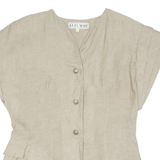 Womens Blouse Green V-Neck M