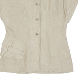 Womens Blouse Green V-Neck M