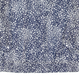 Womens Printed Blouse Blue V-Neck 3/4 Sleeve Spotted XL