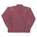 Womens Printed Blouse Red Long Sleeve Striped M