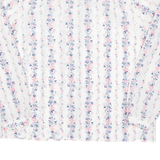 Sheer Womens Printed Blouse Pink Long Sleeve Floral L