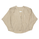 Womens Printed Blouse Green V-Neck Long Sleeve Spotted M