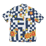 Womens Printed Blouse Blue Crazy Pattern UK 14