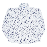 Womens Printed Shirt White Long Sleeve Spotted M