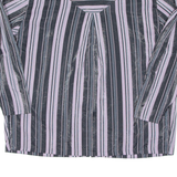 Womens Printed Blouse Purple Long Sleeve Striped 2XL
