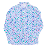 Womens Printed Blouse Purple Long Sleeve Floral S