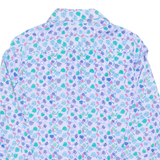 Womens Printed Blouse Purple Long Sleeve Floral S